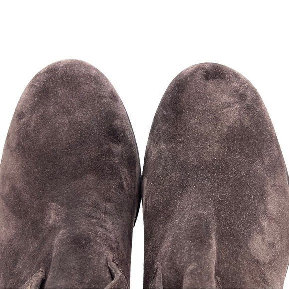 Via Spiga Mirren Ankle Boots Olive Brown Suede Wedge Heel Laced Women’s Size 8.5 - Picture 8 of 15